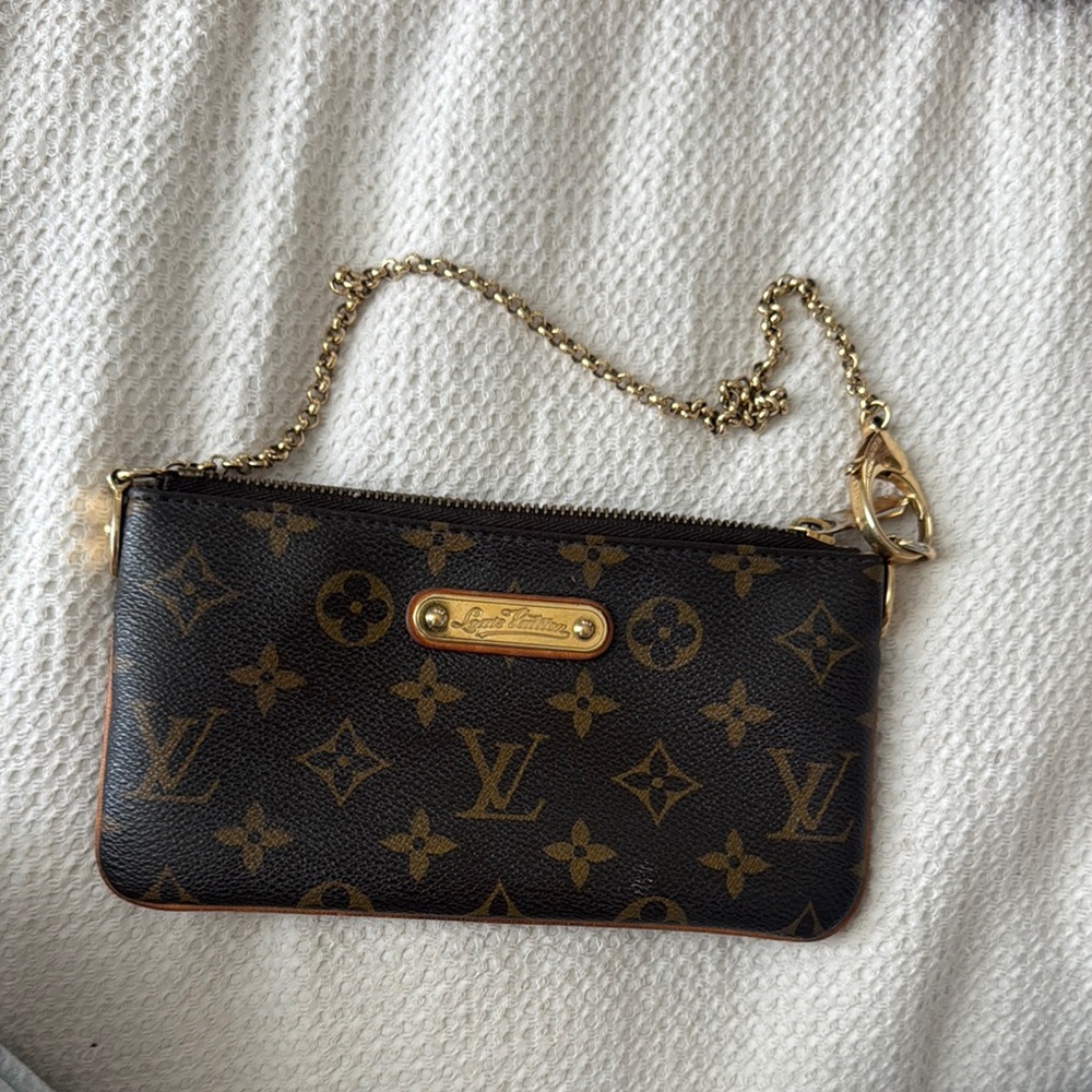 Louis Vuitton Brown and Gold Monogram Clutch